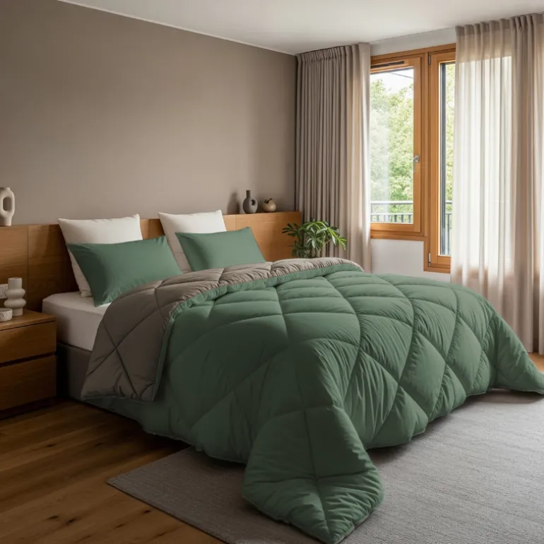 Lazy Dekbed Zonder Overtrek - Groen/Kaki