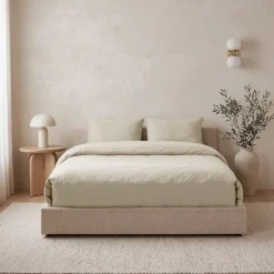 Lazy Dekbed Zonder Overtrek met Instopstrook - Katoen - Beige