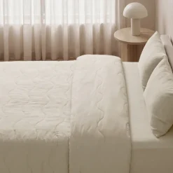 Lazy Dekbed Zonder Overtrek met Instopstrook - Katoen - Beige