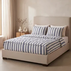Lazy Dekbed Zonder Overtrek met Instopstrook - Katoen - Royal Stripe