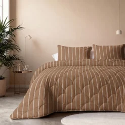 Lazy Dekbed Zonder Overtrek Poplin - Taupe