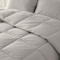Lazy Dekbed Zonder Overtrek - Percale Katoen - Taupe/Grijs