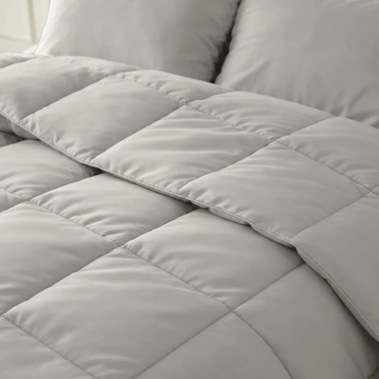 Lazy Dekbed Zonder Overtrek - Percale Katoen - Taupe/Grijs