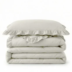 Lazy Dekbed Zonder Overtrek Ruffles - Off White