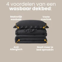 Lazy Dekbed Zonder Overtrek Ruffles - Antraciet