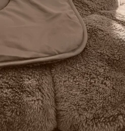 Lazy Dekbed Zonder Overtrek - Teddy - Taupe/Bruin