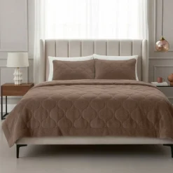 Lazy Dekbed Zonder Overtrek - Teddy - Taupe/Bruin