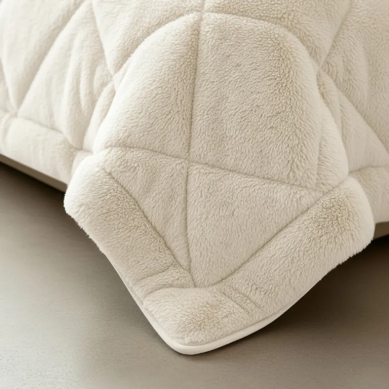 Lazy Dekbed Zonder Overtrek - Teddy Fur - Beige