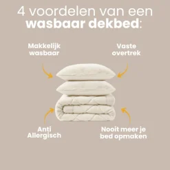 Lazy Dekbed Zonder Overtrek - Teddy Fur - Beige