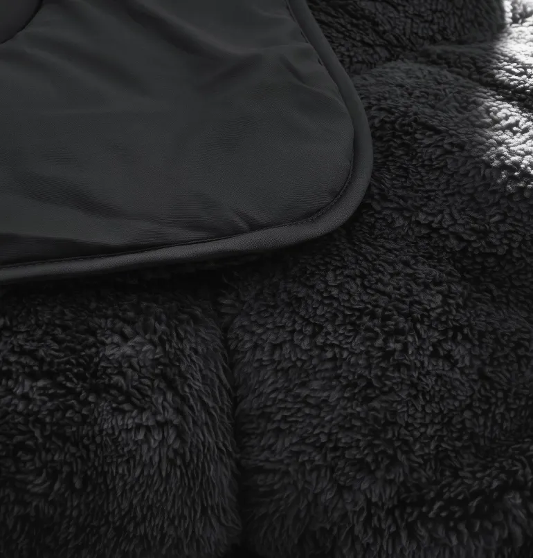 Lazy Dekbed Zonder Overtrek - Teddy - Zwart