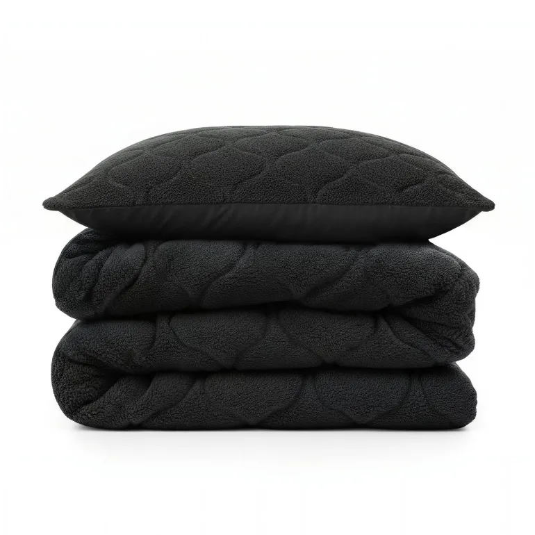 Lazy Dekbed Zonder Overtrek - Teddy - Zwart
