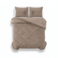 Lazy Dekbed Zonder Overtrek - Teddy Fur - Taupe