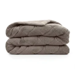 Lazy Dekbed Zonder Overtrek - Teddy - Taupe/Grijs