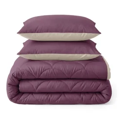 Lazy Dekbed Zonder Overtrek - Taupe/Rose