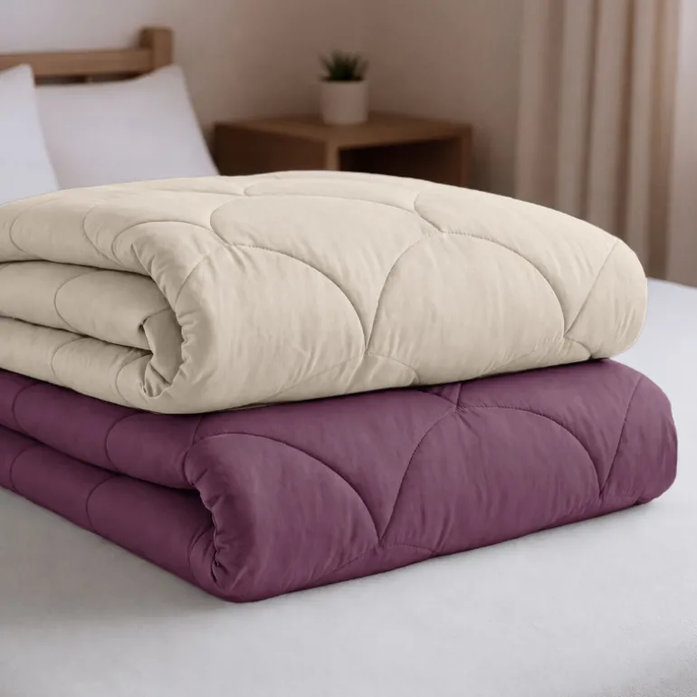 Lazy Dekbed Zonder Overtrek - Taupe/Rose
