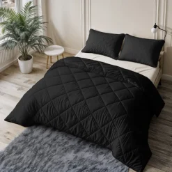 Lazy Dekbed Zonder Overtrek - Uni - Zwart