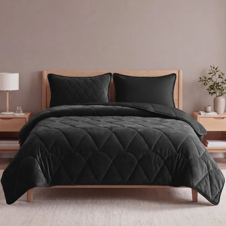 Lazy Dekbed Zonder Overtrek - Velvet - Zwart