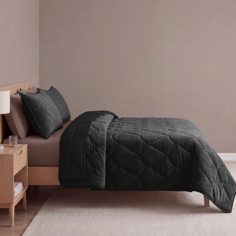 Lazy Dekbed Zonder Overtrek - Velvet - Zwart