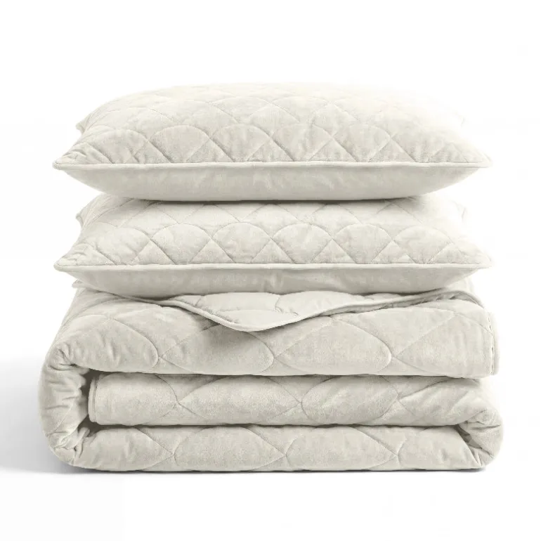 Lazy Dekbed Zonder Overtrek - Velvet - Beige/Off White
