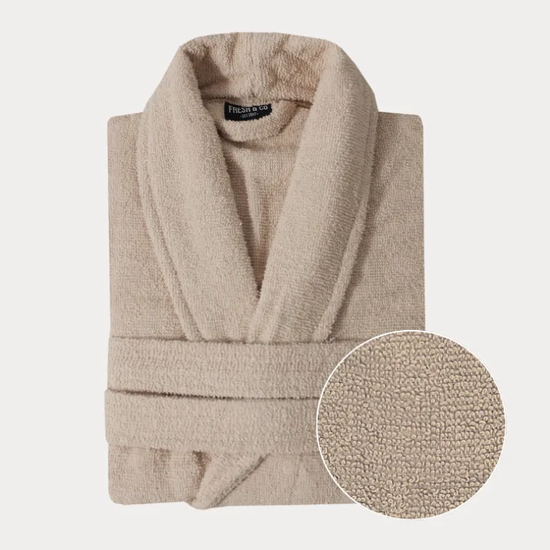 Luxe Badjas Katoen - Beige