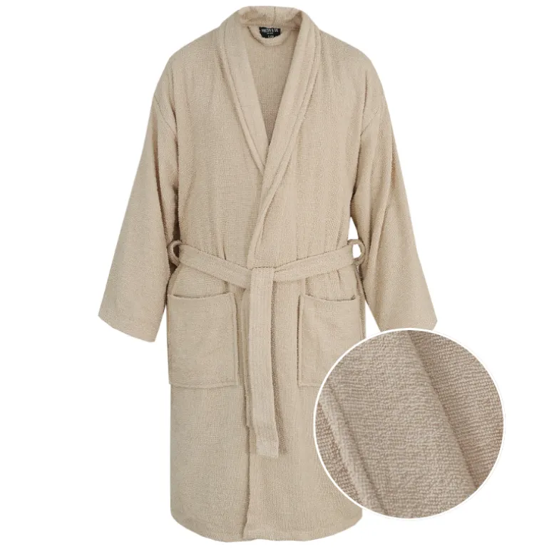 Luxe Badjas Katoen - Beige