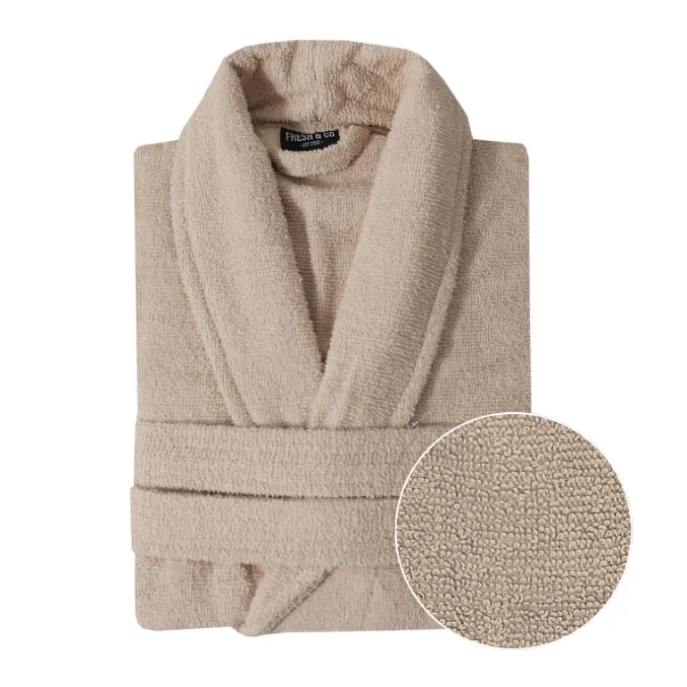 Luxe Badjas Katoen - Beige