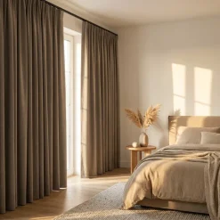 Luxe Gordijnen 100% Verduisterend - Haken - Taupe