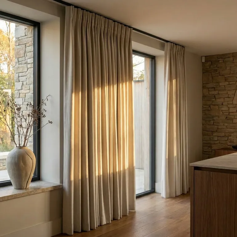 Luxe Gordijnen 100% Verduisterend - Haken - Ecru