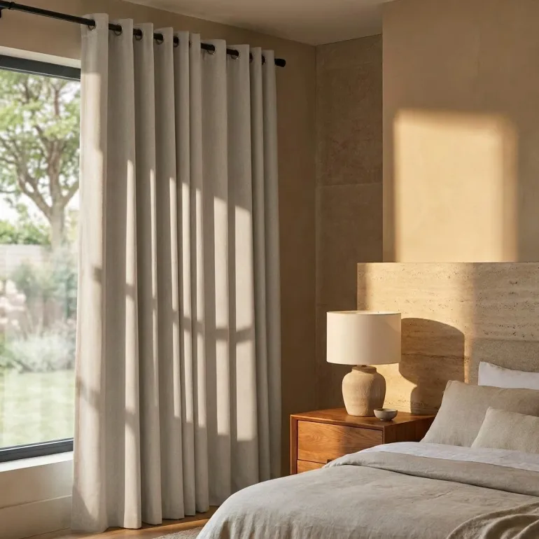 Luxe Gordijnen 100% Verduisterend - Ringen - Ecru