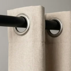 Luxe Gordijnen 100% Verduisterend - Ringen - Ecru