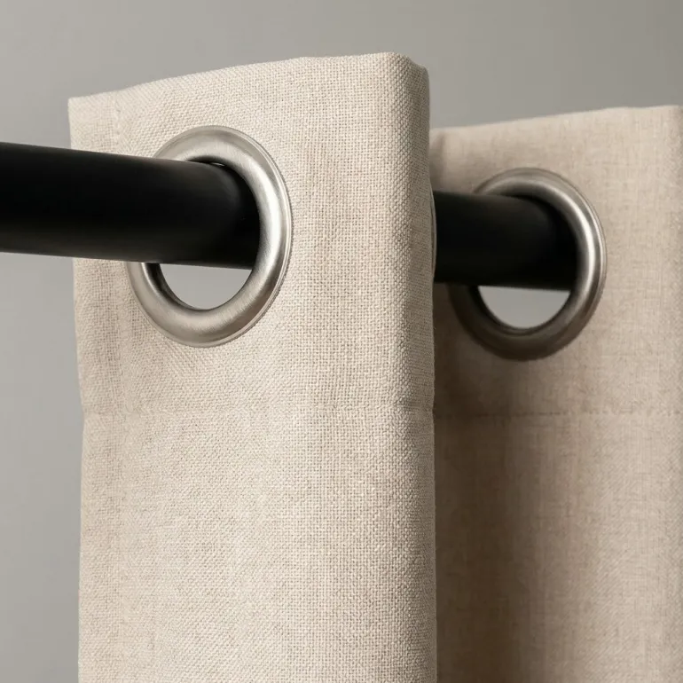 Luxe Gordijnen 100% Verduisterend - Ringen - Ecru