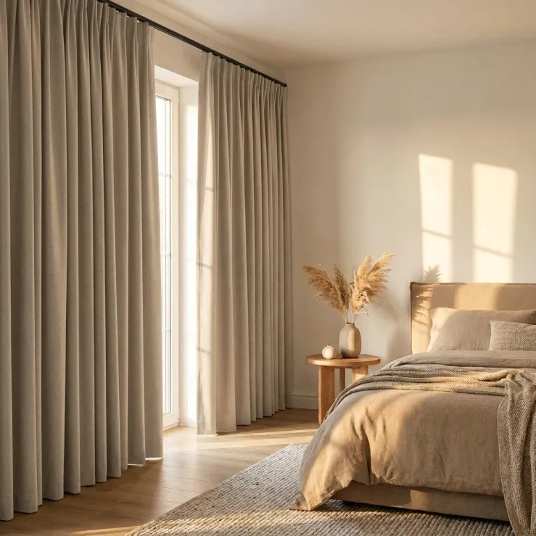 Luxe Gordijnen 100% Verduisterend - Haken - Crème