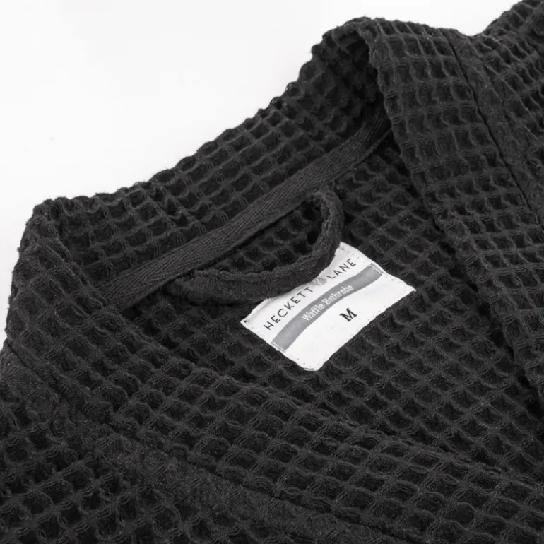 Luxe Wafel Badjas - Midnight Black