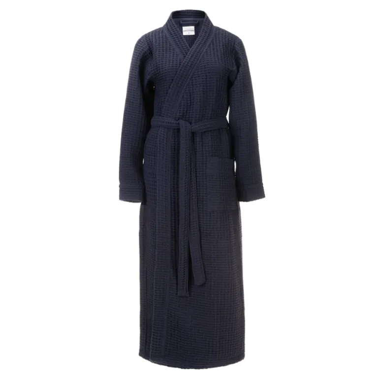 Luxe Wafel Badjas - Navy Blue