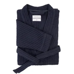 Luxe Wafel Badjas - Navy Blue