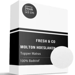 Molton Hoeslaken - Badstof Waterdicht - Topper