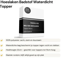 Molton Hoeslaken - Badstof Waterdicht - Topper
