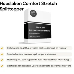 Molton Hoeslaken - Comfort Stretch - Splittopper
