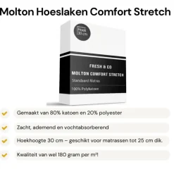 Molton Hoeslaken Comfort Stretch - Standaard Matras