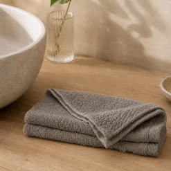 2-PACK Gastendoekjes Katoen - Taupe