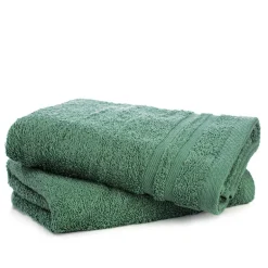 2-PACK Handdoek Katoen - Donkergroen