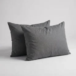 2-PACK Kussenslopen Uni - Donkergrijs