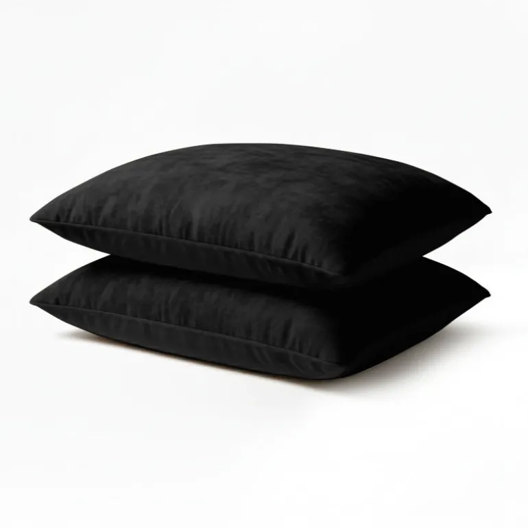 2-PACK Velvet Kussensloop - Zwart