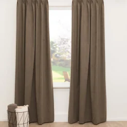 Premium Gordijnen 100% Verduisterend - Haken - Taupe