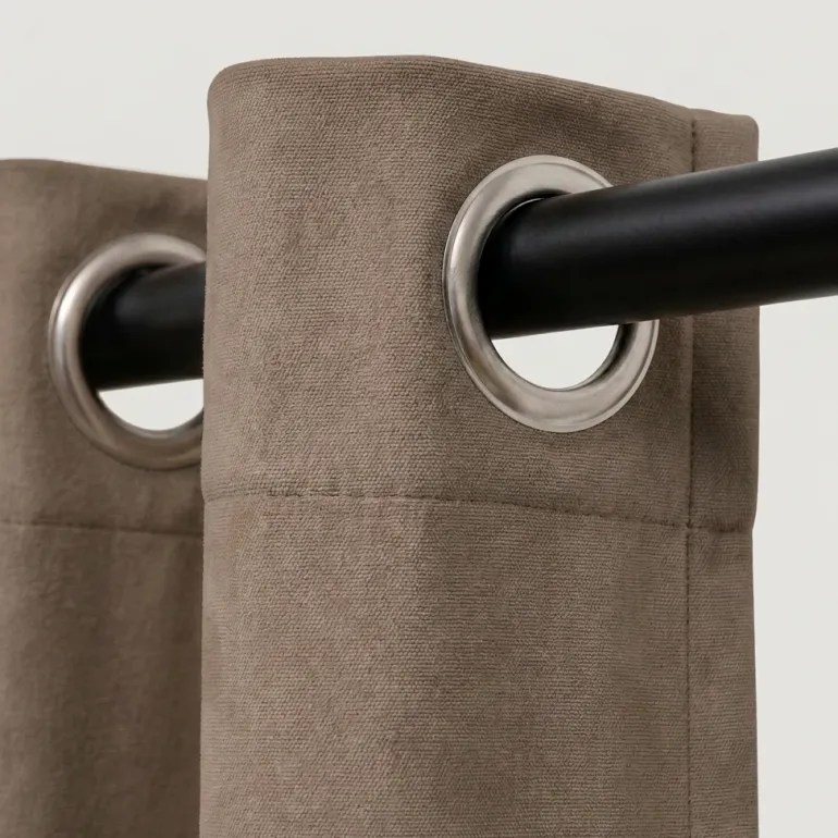 Premium Gordijnen 100% Verduisterend - Ringen - Taupe