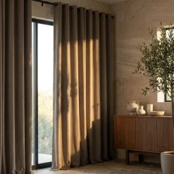 Premium Gordijnen 100% Verduisterend - Ringen - Taupe