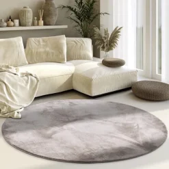 Rond Vloerkleed Leon - Lichtgrijs