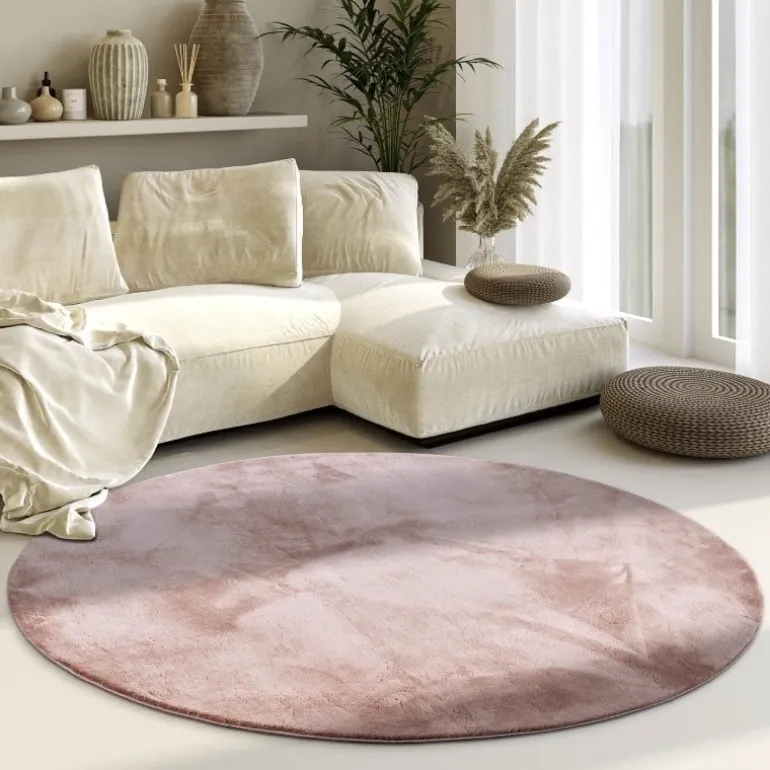 Rond Vloerkleed Leon - Oud Roze