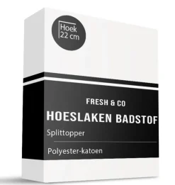 Splittopper Hoeslaken - Badstof - Wit