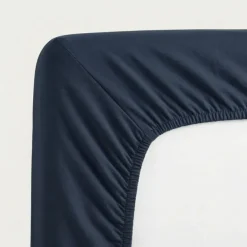 Splittopper Hoeslaken - Egyptisch Katoen Stretch - Navy